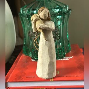 Willow Tree Angel of friendship ornament with dog